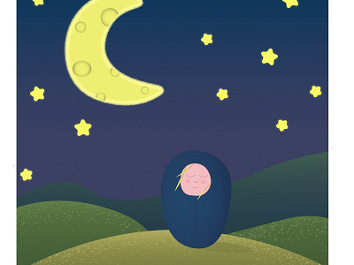 SILENT NIGHT. blue child girl green love nature night sky sleeping bag stars starship tourism