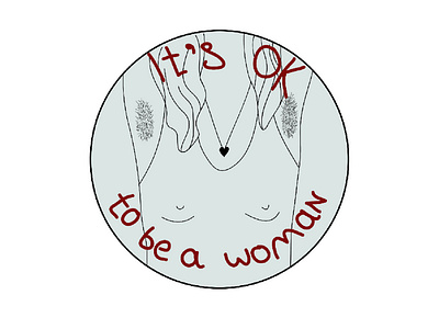 It's ok to be a woman appearance background beauty blue body body positive care circle concept dark blue female feminism flat girl illustration nature woman