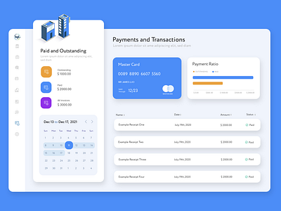 Payments and Transactions Dashboard