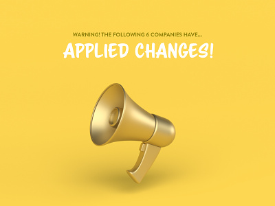Applied Changes alert cinema 4d concept gold illustrator yellow