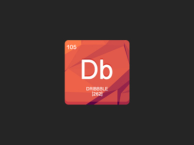 Dribbble acronym dribbble ios style icon low poly minimal periodic table radioactive simple