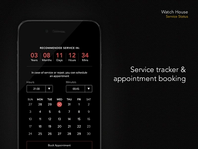 Watch House - Service/Warranty Tracker app appointment black booking e commerce exclusive ios service store tracker warranty watch