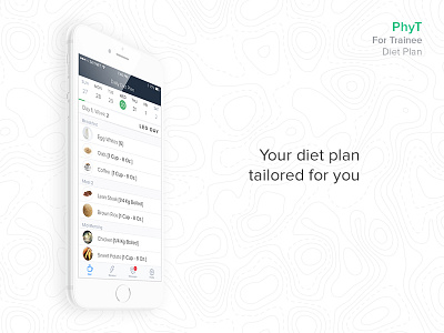 PhyT - Personal Physical Trainer - Daily Diet Plan calendar customize daily diet food instructions meals plan portions workout