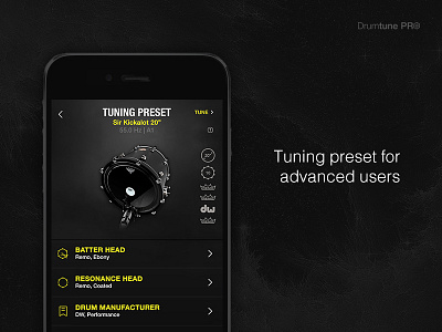 Tuning Preset - Drum Definition Menu [Drumtune PRO]