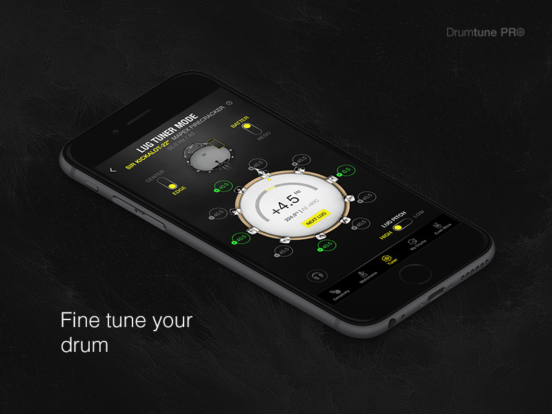 Fine Tuner for PRO Drummers [Drumtune PRO] by Mobeen Muzzammil on Dribbble