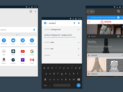 Ume Browser android browser cards design search ux