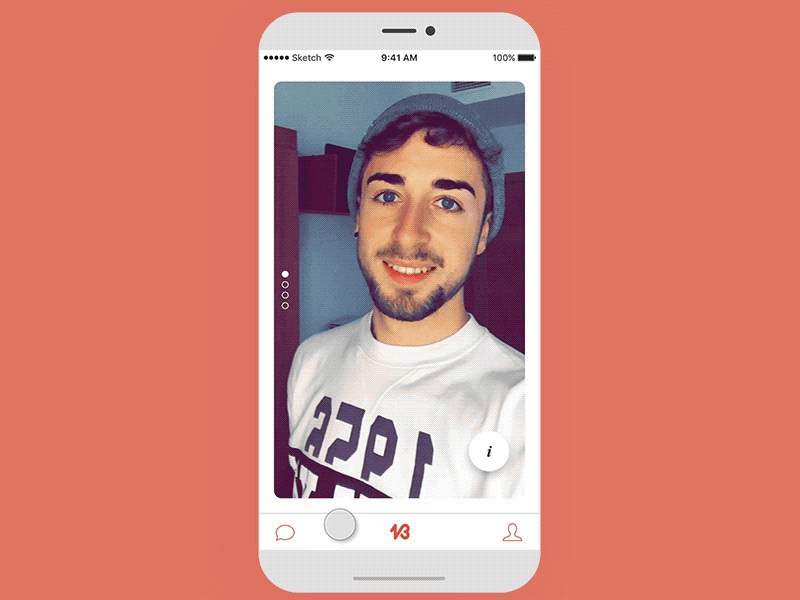 Dating app messages screen animation