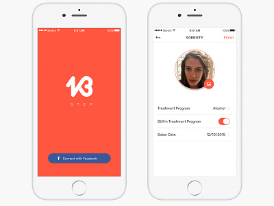 Logo, branding and onboarding for dating app