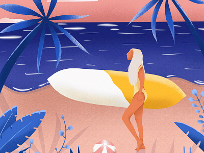 Bree’s Happy Place beach branding design digital art digital illustration digital painting flat flat illustration illustration procreate procreate app procreate art web web illustration website