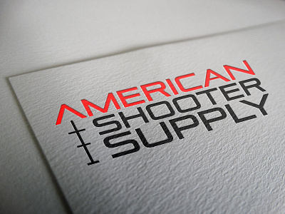 Logo concept and mockup - American Shooter Supply advertisement advertising american art brand branding design digital editing graphic gun guns logo manipulation marketing mockup photo photoshop typography