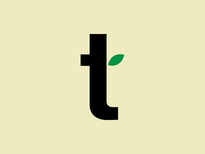 Tea Leaf Lettermark brand identity branding identity letter logo logo design mark modern simple