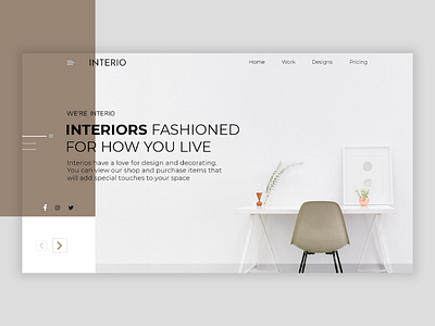 Interior Design Web Concept web app ui ux uxdesign