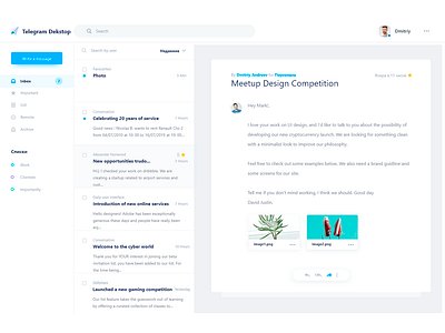 Telegram Dekstop | Concept app concept design telegram