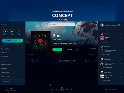 Spotify Concept app concept spotify