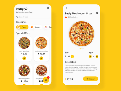 Food App design exploration app apps design black design figma foods foodservice mobile ui mobileui ui ui design uiuxdesign ux yellow