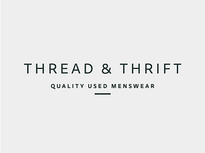 Introducing Thread & Thrift branding clean logo mark simple