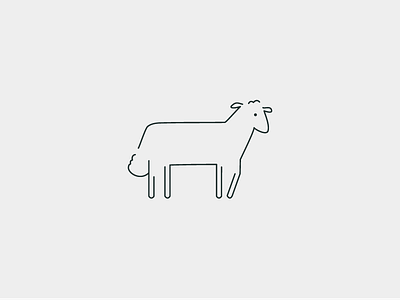 Sheep branding clean logo sheep simple