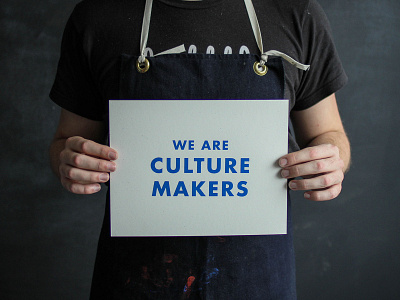 We Are Culture Makers handmade printmaking screen print typography