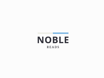 Noble Reads branding clean logo simple