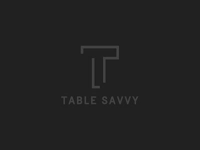 Table Savvy Logo clean dark logo mark simple
