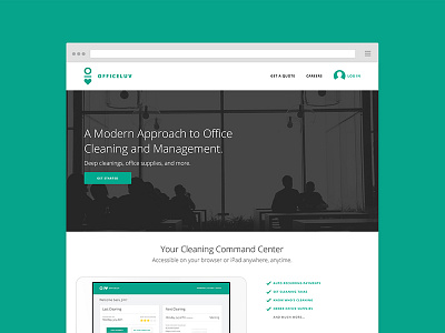 Office Luv Website branding chicago cleaning logo start up uiux web