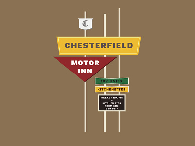 Chesterfield Motor Inn detroit michigan old school signage work