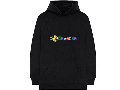 Hoodie concept for Codeverse branding colorful hoodie logo merch simple swag