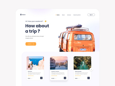 Tour booking web app branding design e commerce ui web