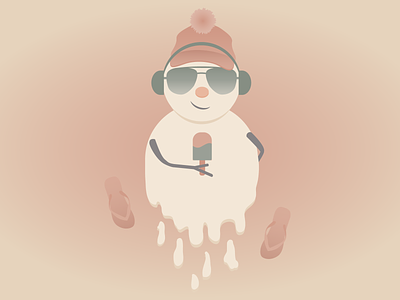 Melt me, baby christmas design holidays illustration snow snowman winter