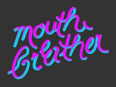 Mouthbreather 80s style art illustration neon stranger things typography vector