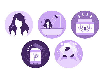 Lavender Icons advertising beauty branding icons illustration lavender self-care social media