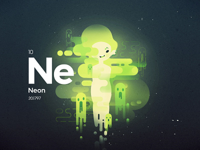 Element Gijinka - Neon gijinka graphic design illustration neon periodic table of elements