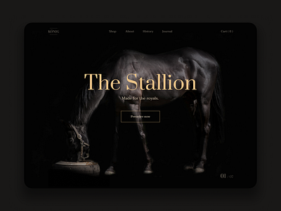 The Stallion — Website design concept black homepage landingpage main minimalism product page ui ux web webdesign website website design