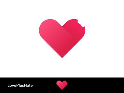 LovePlusHate logo dribbble icon logo logotype shot symbol