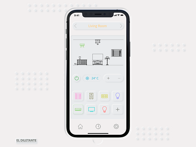 Switch app design domotic homecontrol homekit ios iot neomorphism ui ui design