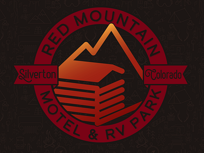 Red Mountain Motel & R.V. Park Logo ReDesign branding design designer graphic design logo logodesign logoredesign pattern typeface typography