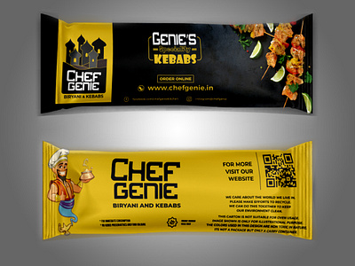 Chef Genie Kebab Box branding chef genie kebab package package design packaging