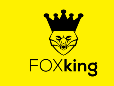 FOXking branding design flat flat logo design icon identity lettering logo minimal vector