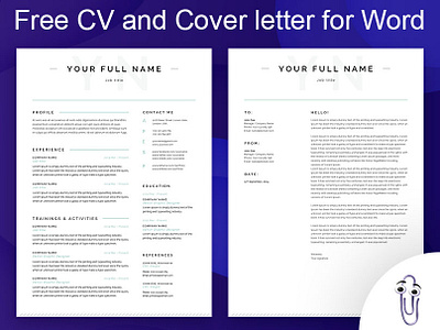 Free CV + Cover Letter for Word