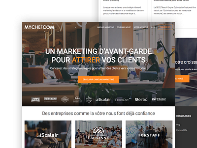 Mychefcom 🔶 Inbound Marketing Agency agency blog french hubspot inbound marketing sketch uiux webdesign