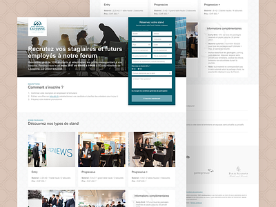 EHL Career Fair 🎓 Landing Page career event hubspot job landing page school swiss uiux webdesign