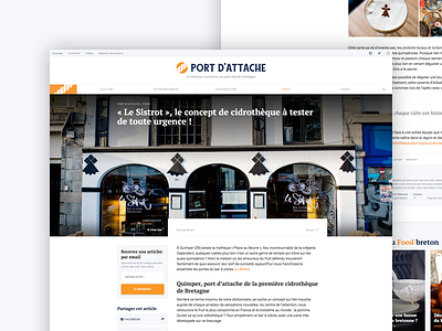 Port d'Attache Media ⚓️ article blog blog post brittany content food media uiux webdesign wordpress