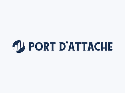 Port d'Attache 🌊 2d branding flat identity logo logotype negative typography