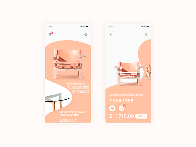 Furniture app app branding design furniture app furniture design furniture website interface design minimalism mobile ui ux uxui