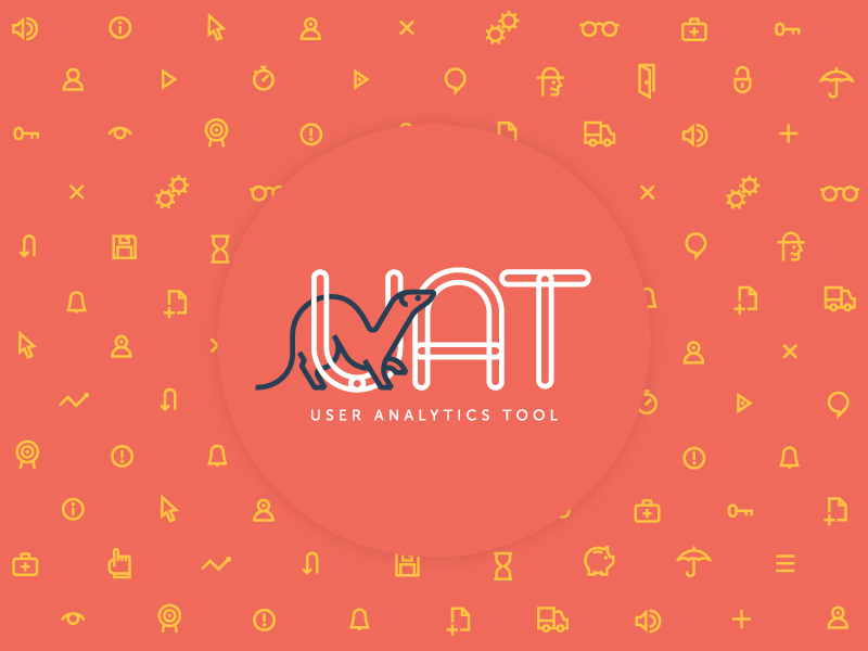 User Analytics Tool Logo and UI design animal ux typography logo mark illustration analytics software ui icons identity brand logo