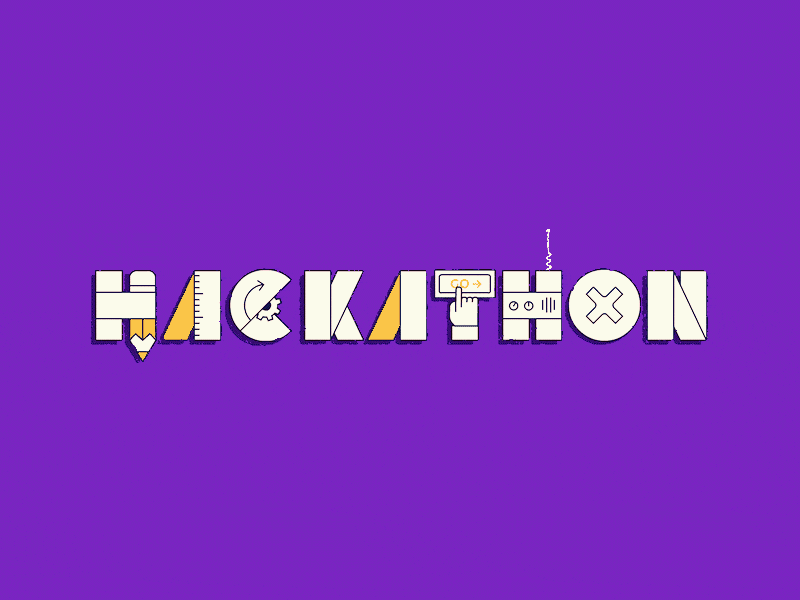 Hackathon Animated Type animated type animation animator display type hackathon motion design typography