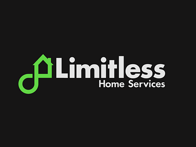 Limitless Home Services Final 2d branding clean design digital flat green home home services logo minimal vector
