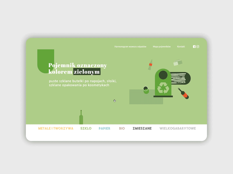 recycle / web interaction 2d adobexd animation animation design colors composition concept creative geometic geometry illustration interaction recycle recycling trash ui ui design ui ux web webdesign