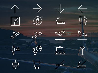 AIRPORT / icon pack icon design icon set icons pictograms wayfinding