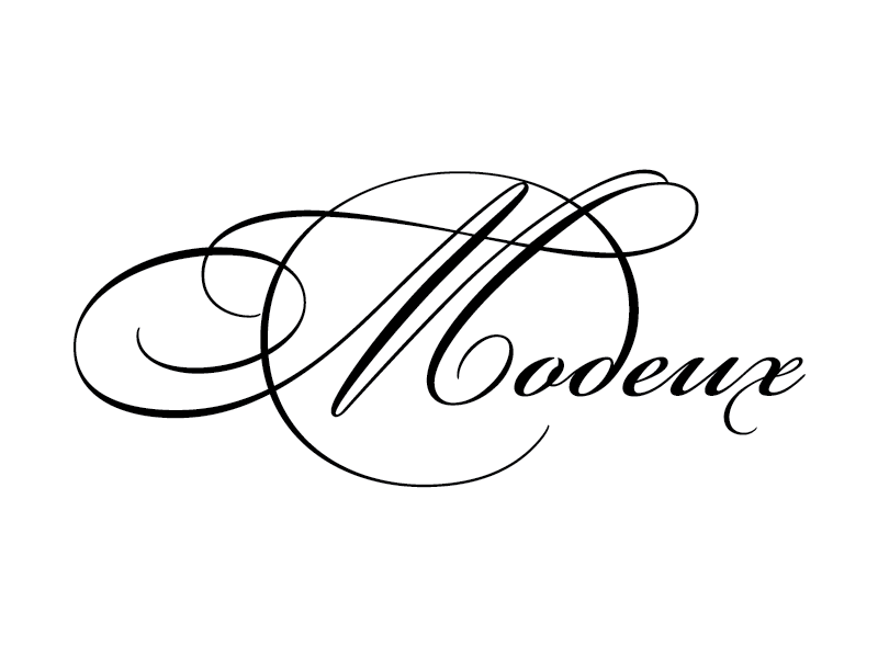 Modeux boutique brand fashion identity logo logotype script type typography women